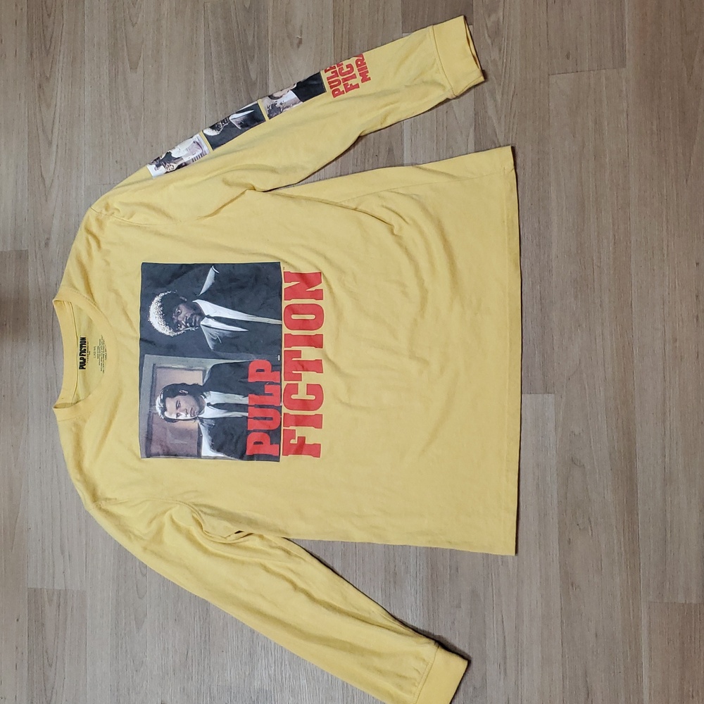 Yellow Graphic Long Sleeve Shirt From The Movie Pulp Fiction
